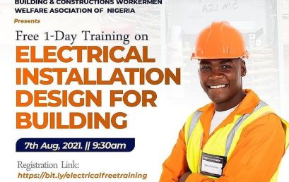 A – DAY FREE TRAINING ON ELECTRICAL INSTALLATION DESIGN FOR BUILDING IN LESS THAN 24HOURS!!
